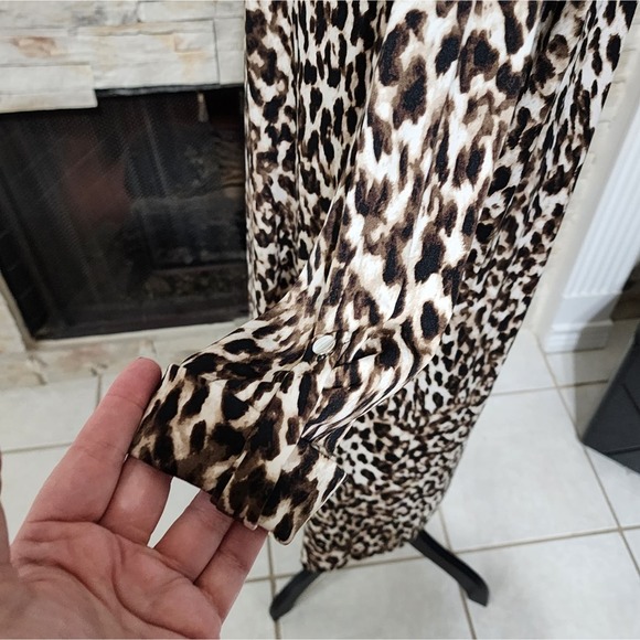 Avenue leopard print stretch v‎ neck dress plus size 18 20 2X - Picture 5 of 7